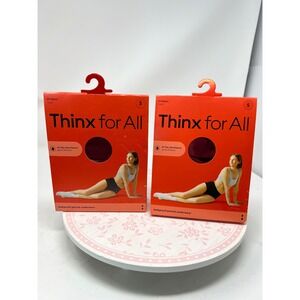 THINX Period Panties Small Rhubarb Hi-Waist Leakproof Underwear Cotton 2PK NWT